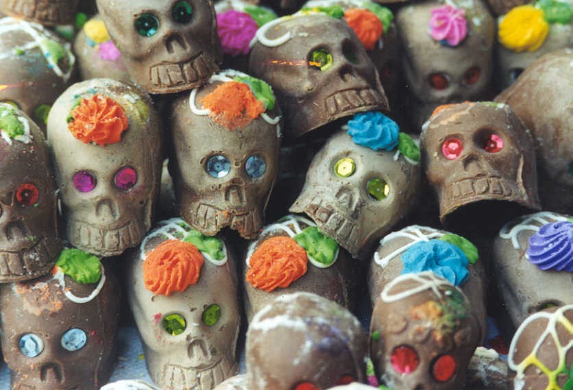 We enjoy calaveras de azúcar (candy skulls) and other sweet treats that are traditional at this time of year.