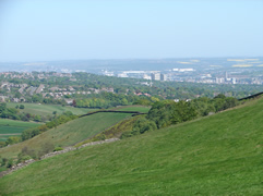 Sheffield from the peak district