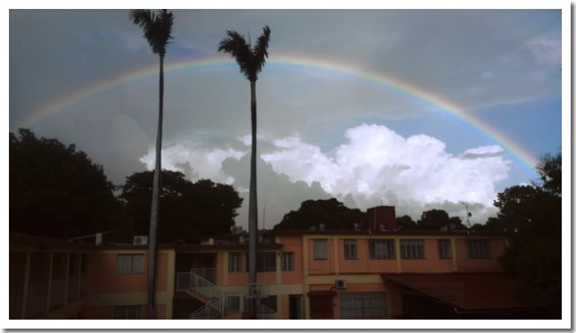 School with rainbow