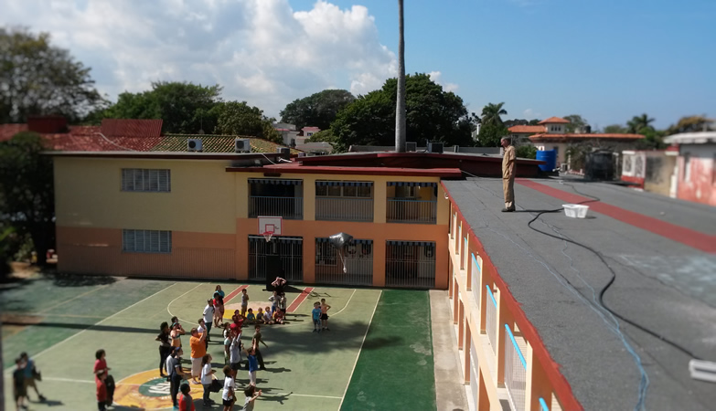 Students conducting experiments