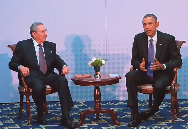 President Raúl Castro met President Obama