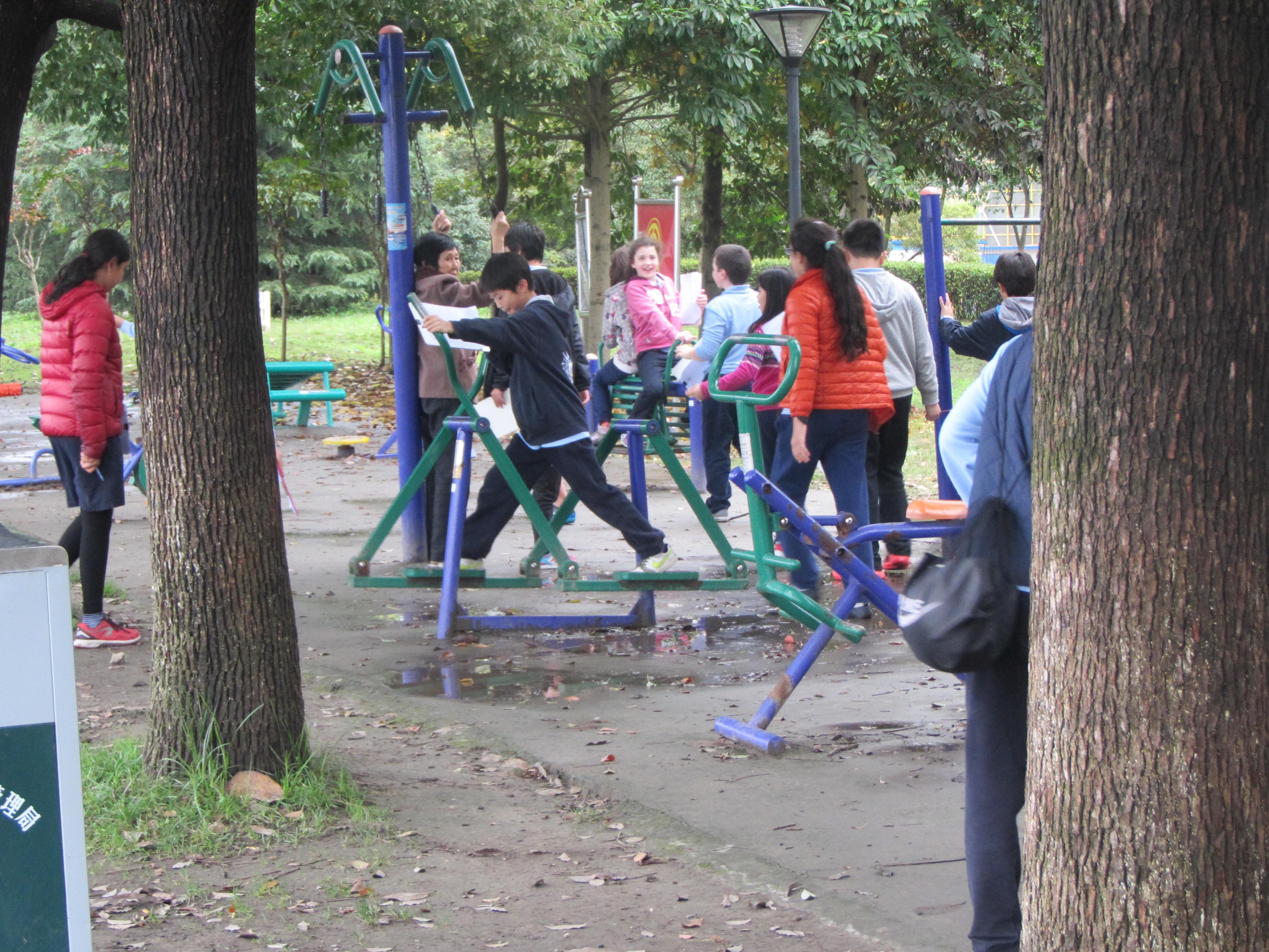 Students utdoor fitness area