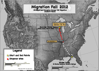 Crane migration progress: Oct. 1, 2012