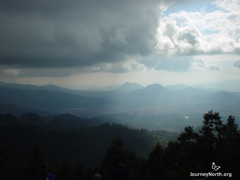 When scientists traveled to the region they found a landscape of volcanic mountains, rising to 10,000 feet in elevation. That's nearly two miles above sea level! 