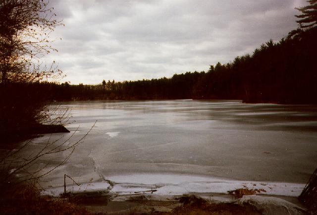 Ice-out on Walden Pond