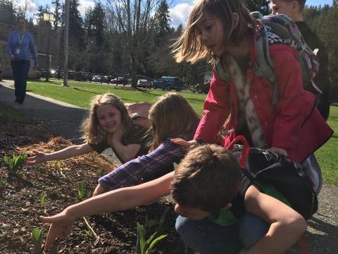 Photo of children in the garden