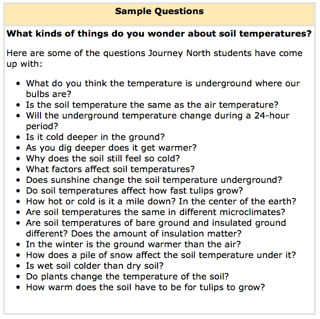 What questions do you have about soil temperatures?