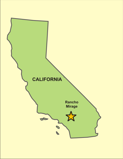 Map Of Rancho Mirage Ca 92270 Usa Rancho Mirage Rancho California Map