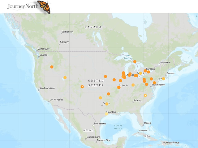 Map: First Robin Singing in Spring 2019