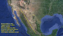 Map of tagged monarch