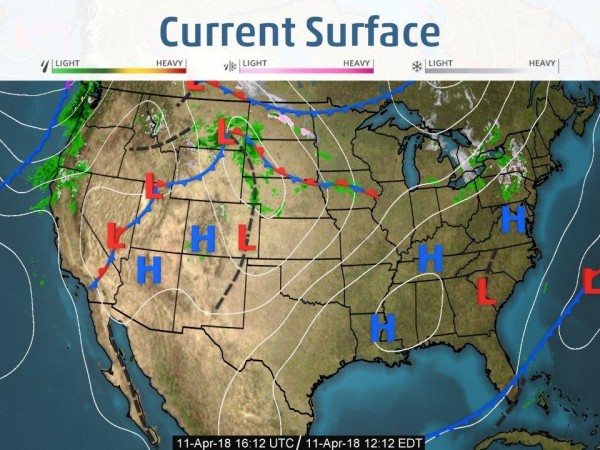 April 11 Weather Map