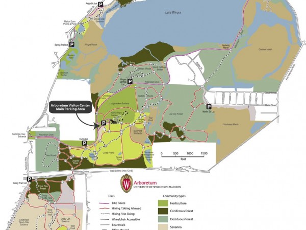 map of arboretum trails