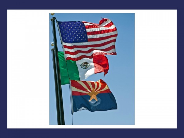 flags of us, mexico and canada