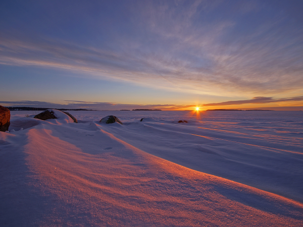 Winter sunrise.